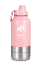 PetMD Wellness Bottle 32oz with Attached Travel Bowls